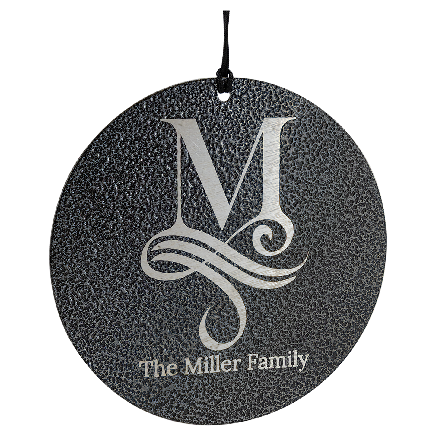 Black Powder‑Coated Aluminum Wind Chimes — Custom Laser Engraved