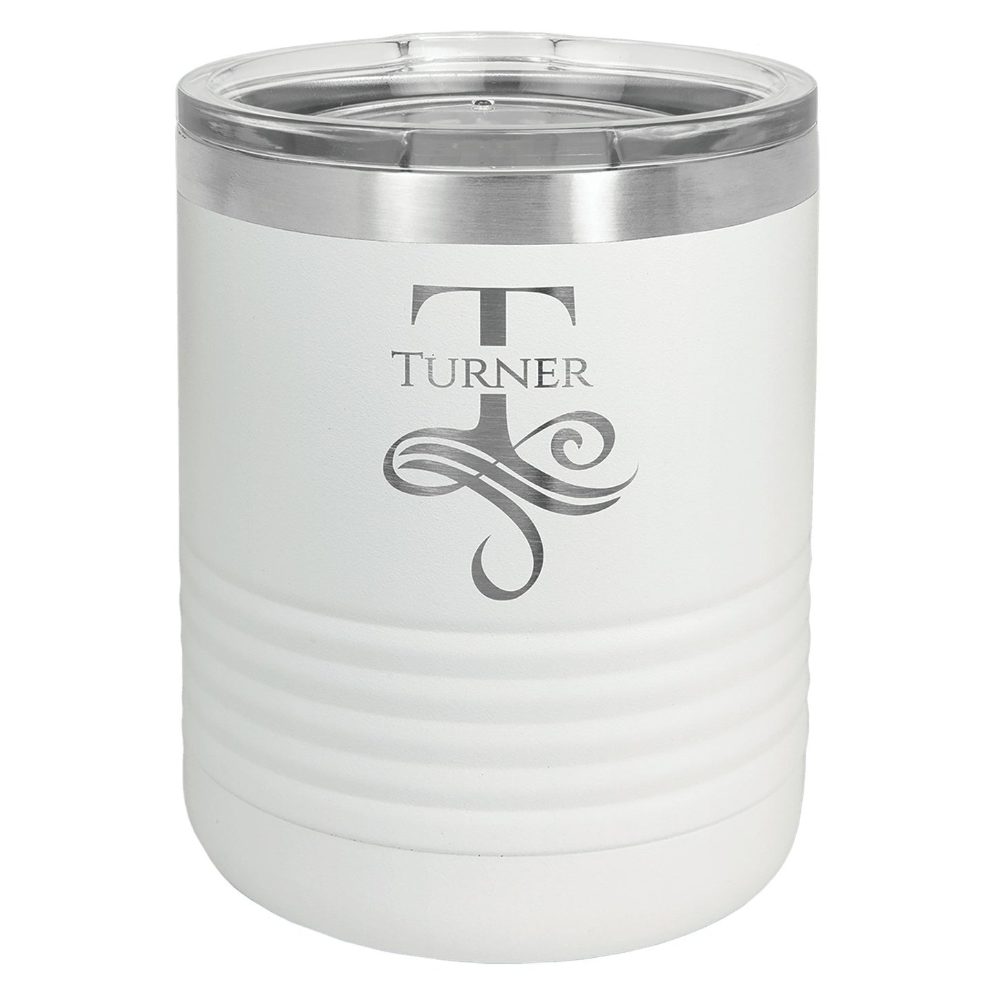 10oz Personalized Stemless Lowball Steel Ringneck Powder Coated Vacuum Insulated Tumbler Laser Engraved Tumbler, Custom Tumbler, Gifts for Him/Her, Insulated Coffee Tumbler, Custom Engraved Tumblers, Cooperate Gift, Whiskey Rocks Tumbler Customized