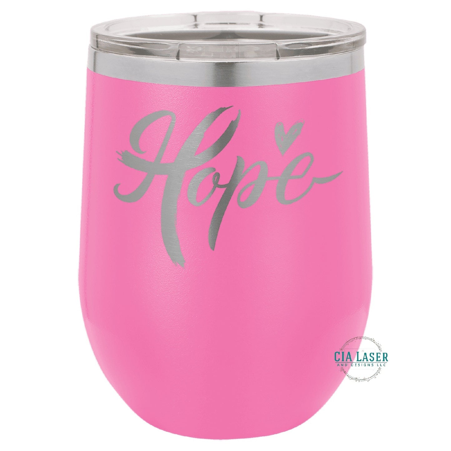 12oz Laser Engraved Personalized Wine Tumbler