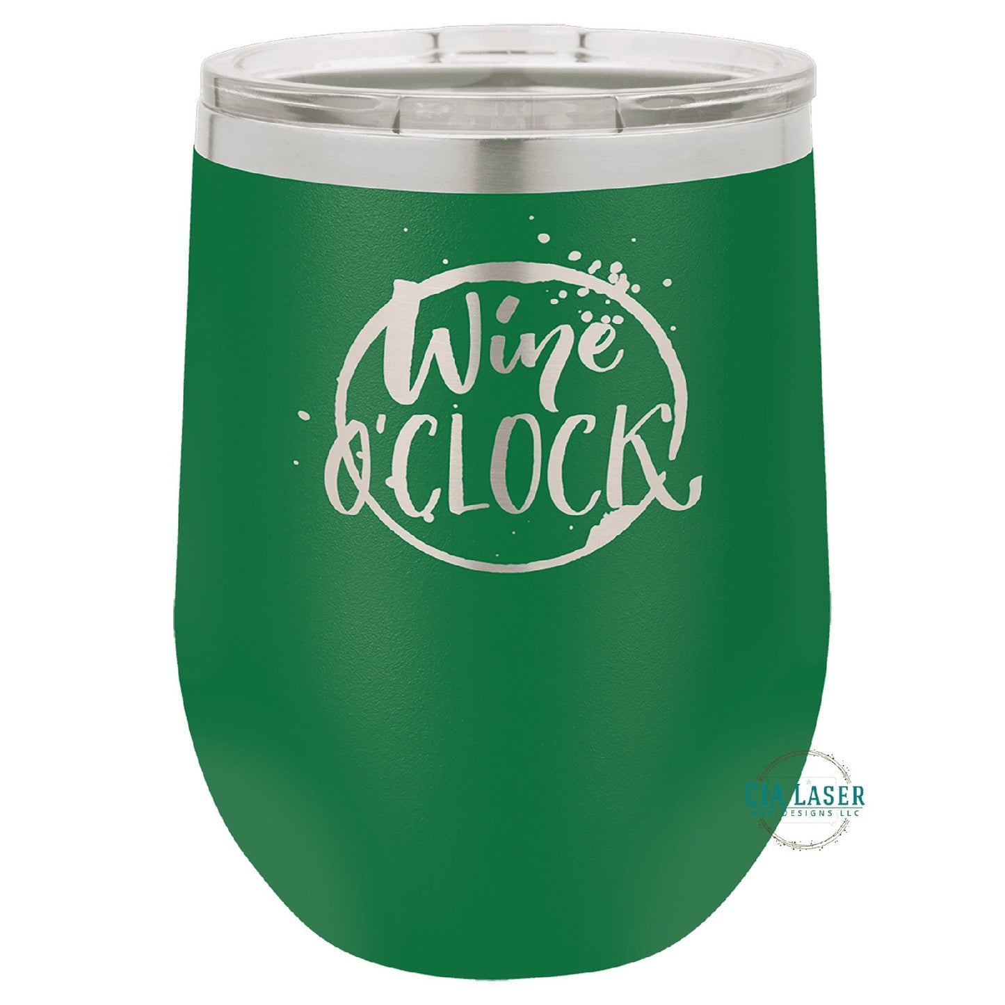 12oz Laser Engraved Personalized Wine Tumbler
