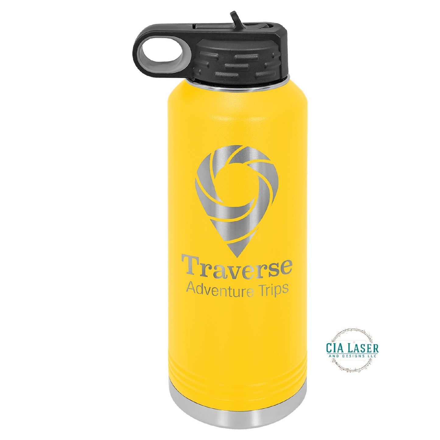 40oz Personalized Polar Camel Laser Engraved Water Bottle With Custom Image, Logo, and/or Text