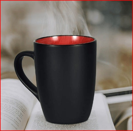 Custom Ceramic Bistro Coffee Mug, Personalized Laser-Engraved Text, 16 Ounces
