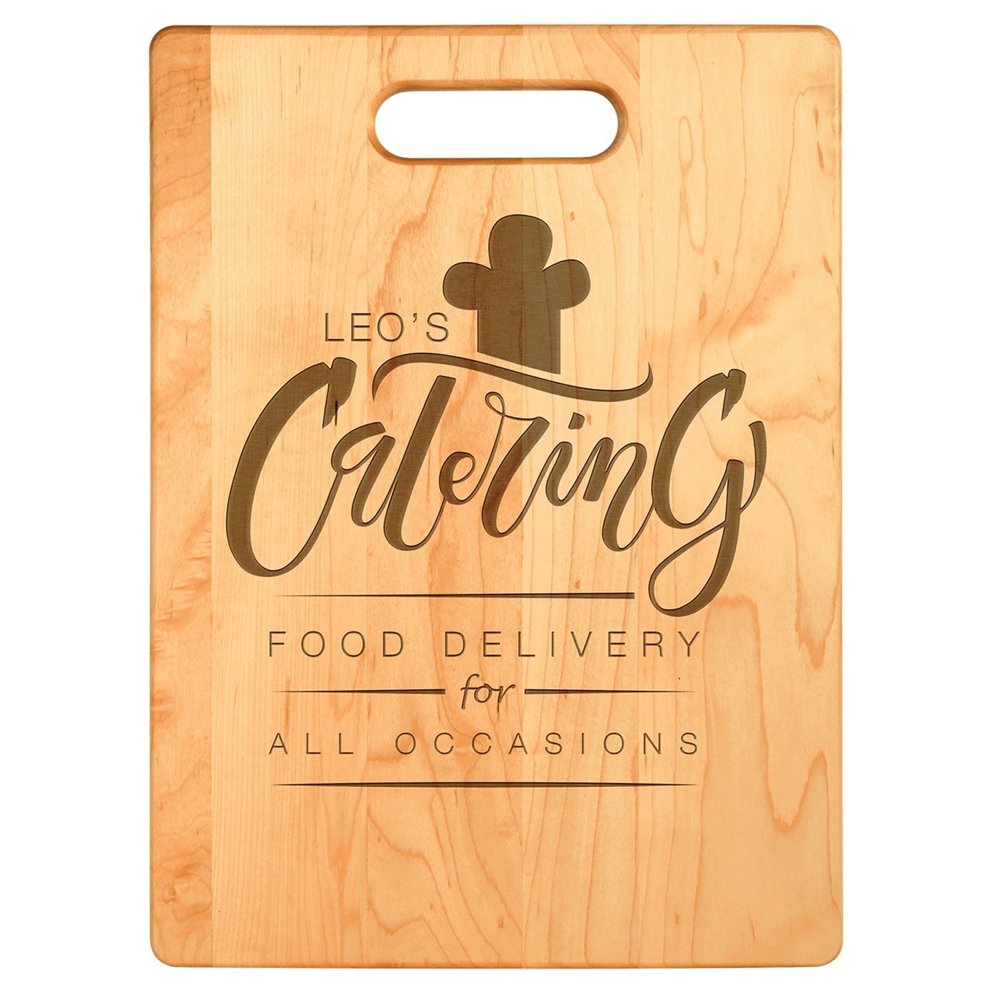 Maple Cutting Board 13.75 x 9.75 Rectangular Laser Engraved Personalized