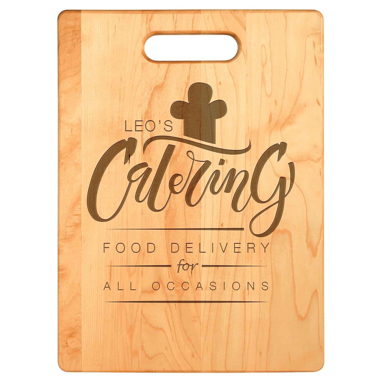 Maple Cutting Board 13.75 x 9.75 Rectangular Laser Engraved Personalized