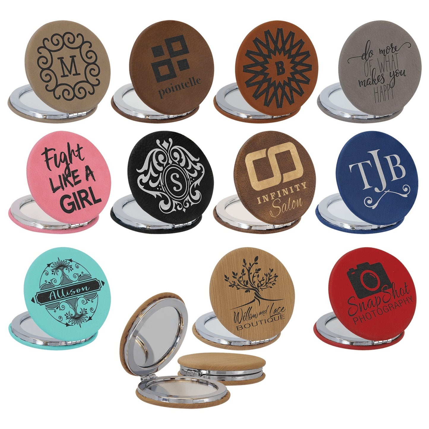 Personalized Compact Mirror, Pocket Mirror, Bridesmaid Gift, Bachelorette Party Favors, Make Up Mirror