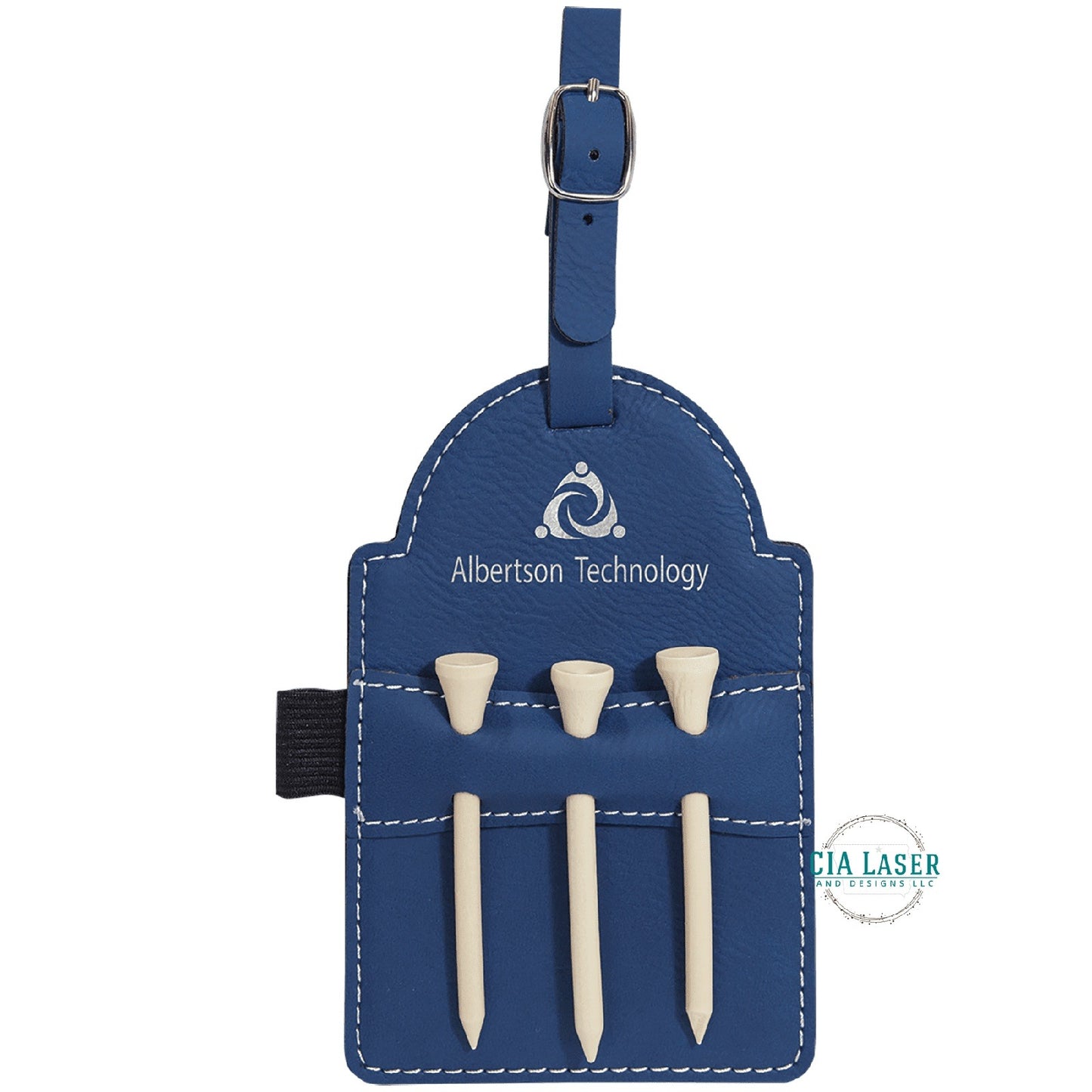 Personalized Golf Bag Tag with Tees, Engraved Leatherette Golf Bag Tag, Father's Day Gift, Gift for Dad, Home Closing, Gift for Her, Gift for Mom,