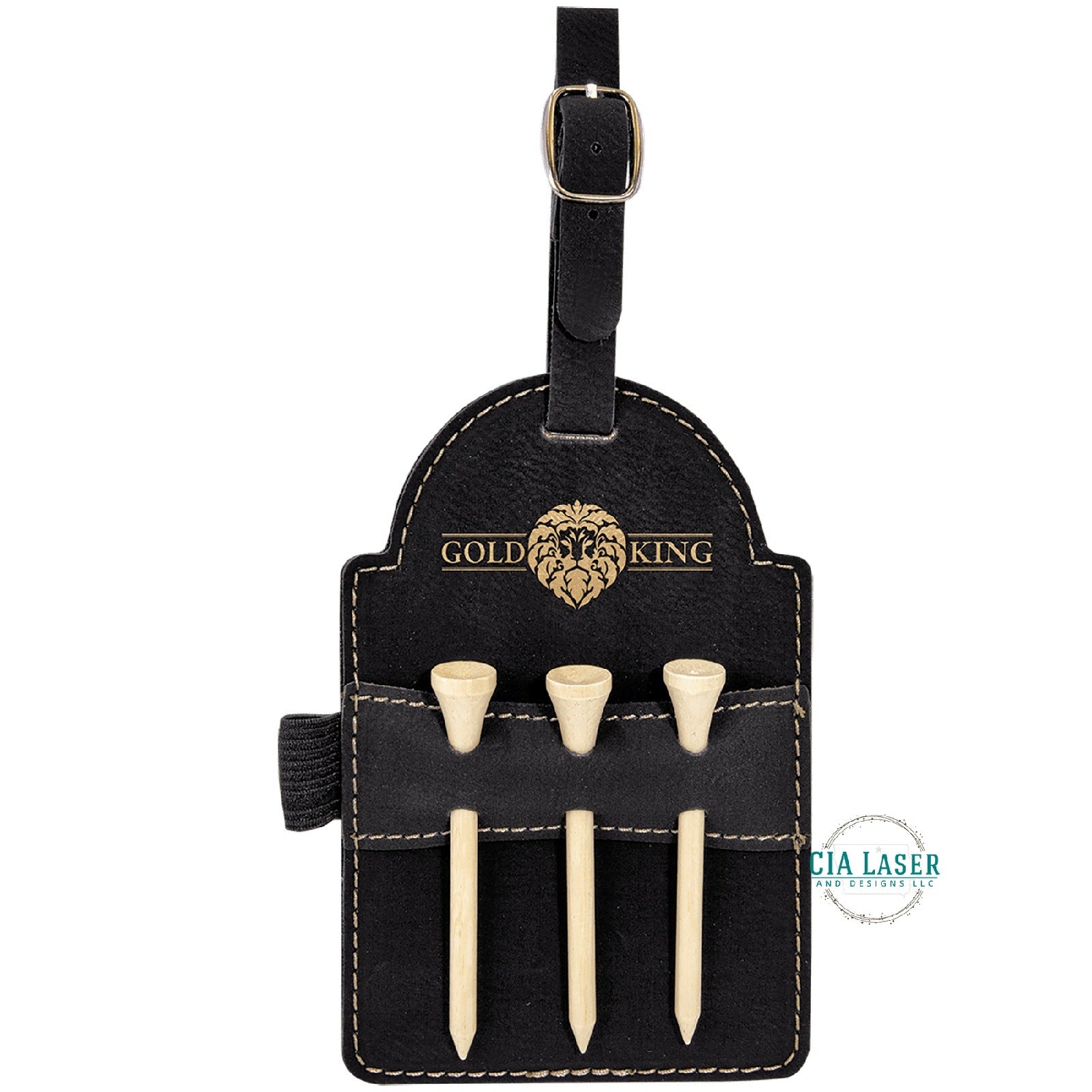 Personalized Golf Bag Tag with Tees, Engraved Leatherette Golf Bag Tag, Father's Day Gift, Gift for Dad, Home Closing, Gift for Her, Gift for Mom,