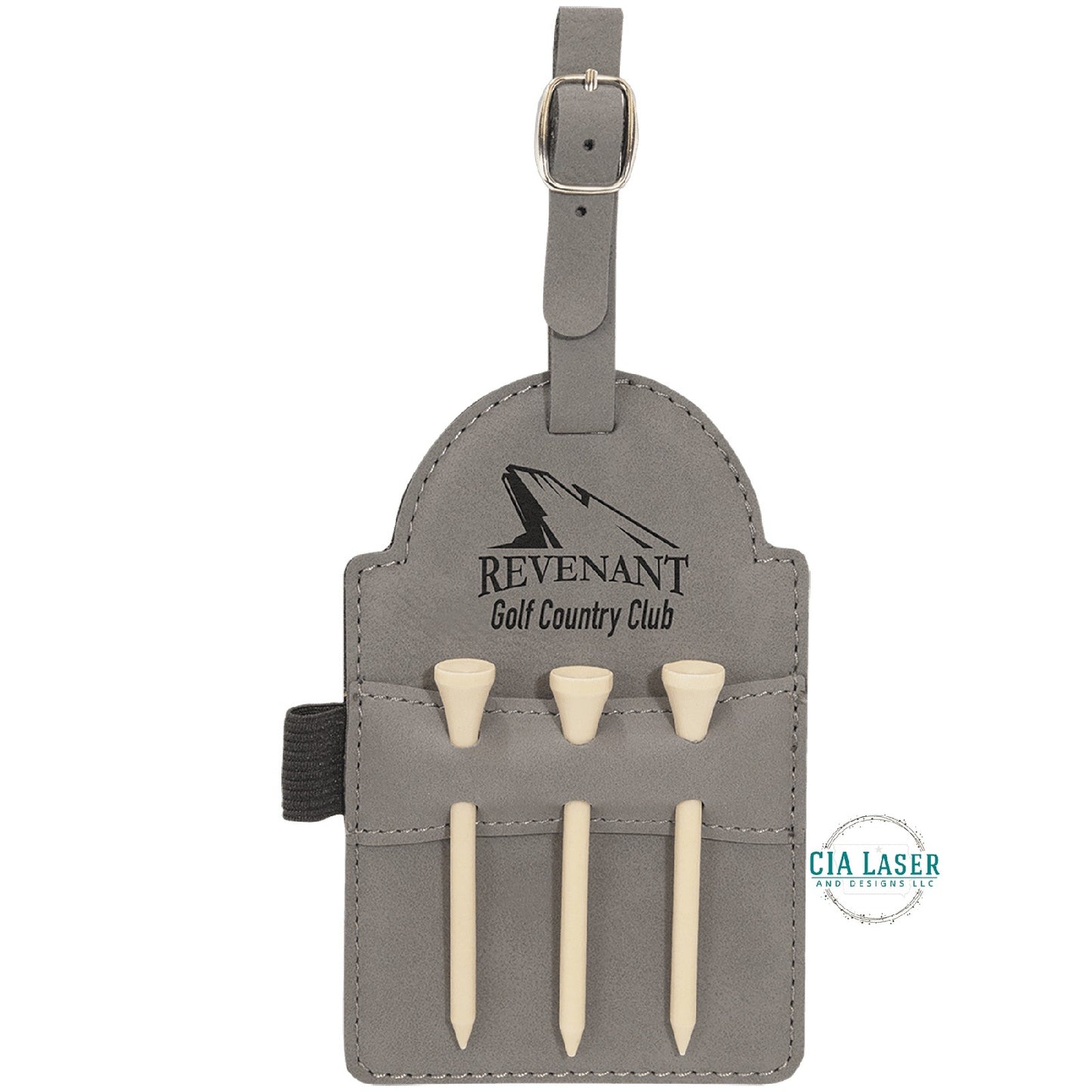 Personalized Golf Bag Tag with Tees, Engraved Leatherette Golf Bag Tag, Father's Day Gift, Gift for Dad, Home Closing, Gift for Her, Gift for Mom,