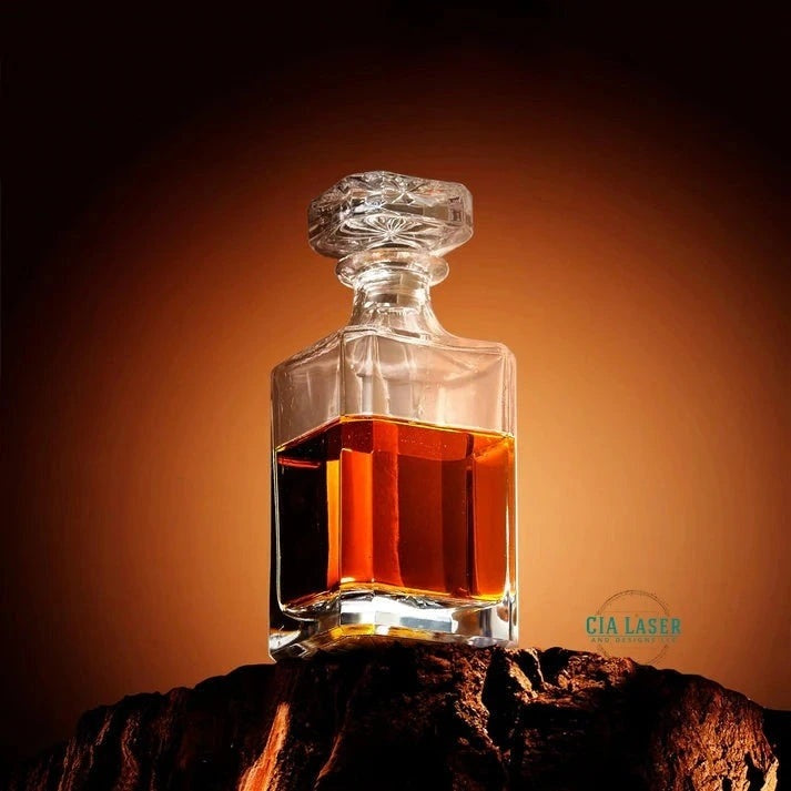 Personalized Monogrammed Engraved Whiskey Decanter Set 750ml