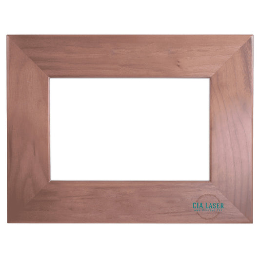 Walnut laser engraved custom picture frame 4x6